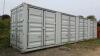 40ft high cube four multi doors container c/w four slide open door, one end door, lock box & side forklift pockets (unused) - 2