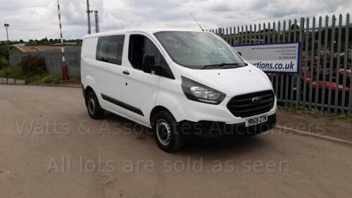 2019 FORD TRANSIT CUSTOM 300 combi 6 seater van (YR69 ZTN) (White) (MoT 24th November 2022) (V5 & spare key in office) (All hour and odometer readings are unverified and unwarranted)