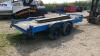 Twin axle plant trailer with ramps (blue) - 3