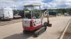 2015 TAKEUCHI TB216 rubber tracked excavator c/w 2 buckets, blade, piped & Q/Hitch (s/n 216003080) (All hour and odometer readings are unverified and unwarranted) - 4