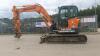 2012 DOOSAN DX80R rubber tracked excavator S/n: 50630 with blade, piped & Q/hitch (All hour and odometer readings are unverified and unwarranted) - 3