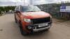 2015 FORD RANGER WILDTRAK 4x4 tdci 3.2l pick-up c/w full WILDTRAK spec, reversing camera, heated seats, bluetooth, stereo & phone system, hard top cover, black alloys & spare wheel (YF65 VCJ) (MoT 7th December 2022) (Orange) (V5 in office) (All hour and o - 2