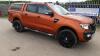 2015 FORD RANGER WILDTRAK 4x4 tdci 3.2l pick-up c/w full WILDTRAK spec, reversing camera, heated seats, bluetooth, stereo & phone system, hard top cover, black alloys & spare wheel (YF65 VCJ) (MoT 7th December 2022) (Orange) (V5 in office) (All hour and o - 3