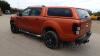 2015 FORD RANGER WILDTRAK 4x4 tdci 3.2l pick-up c/w full WILDTRAK spec, reversing camera, heated seats, bluetooth, stereo & phone system, hard top cover, black alloys & spare wheel (YF65 VCJ) (MoT 7th December 2022) (Orange) (V5 in office) (All hour and o - 7