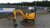 2008 JCB 8008 rubber tracked excavator S/n: 1240023 with bucket, blade, piped & expanding tracks (All hour and odometer readings are unverified and unwarranted)