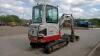 2018 TAKEUCHI TB225 rubber tracked excavator S/n: 122500475 with 3 buckets, blade, piped & expanding tracks (All hour and odometer readings are unverified and unwarranted) - 5