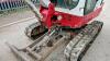 2018 TAKEUCHI TB225 rubber tracked excavator S/n: 122500475 with 3 buckets, blade, piped & expanding tracks (All hour and odometer readings are unverified and unwarranted) - 12