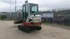 2018 TAKEUCHI TB225 rubber tracked excavator S/n: 12250088 with 3 buckets, blade, piped & expanding tracks (All hour and odometer readings are unverified and unwarranted) - 4