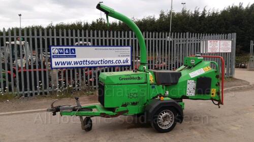 2014 GREENMECH ARB150MT 6'' fast tow woodchipper (s/n 14155)