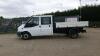 2010 FORD TRANSIT Crew cab tipper (ND10 EUV) (White) (MoT 17th March 2023) (V5 in office) (VOSA mileage discrepancy) (All hour and odometer readings are unverified and unwarranted) - 2