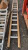 2 x wooden double extendable ladders - 2