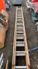 2 x wooden double extendable ladders - 3