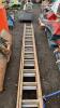 2 x wooden double extendable ladders - 4