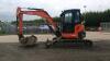 2019 KUBOTA U55-4 steel tracked excavator with 3 x buckets, blade, duel pipes & Q/Hitch (s/n J01W81826) (All hour and odometer readings are unverified and unwarranted) - 2