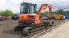 2019 KUBOTA U55-4 steel tracked excavator with 3 x buckets, blade, duel pipes & Q/Hitch (s/n J01W81826) (All hour and odometer readings are unverified and unwarranted) - 5