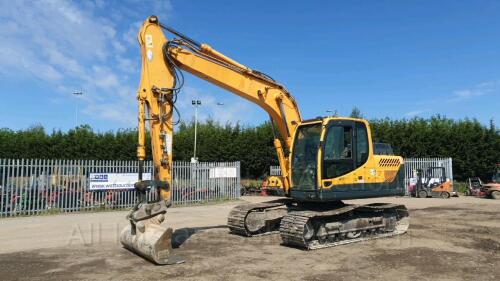 2015 HYUNDAI Robex 140LC-9A steel tracked excavator S/n: E0000306 with bucket, piped & Q/hitch (All hour and odometer readings are unverified and unwarranted)