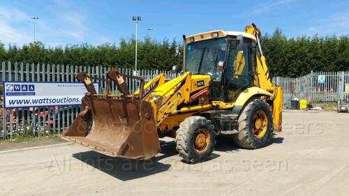 2003 JCB 3CX Sitemaster backhoe loader (S/n: E0939063) with bucket, 4 in 1 & forks (All hour and odometer readings are unverified and unwarranted)