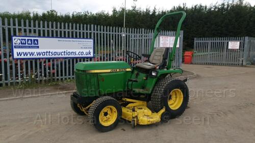 JOHN DEERE 755 4wd diesel hydrostatic compact tractor c/w 60'' mower deck, 3 point linkage, pto & aux hydraulics