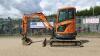 2014 DOOSAN DX27Z rubber tracked excavator (s/n BTD6006133) with bucket, blade, piped & Q/Hitch (All hour and odometer readings are unverified and unwarranted) - 2