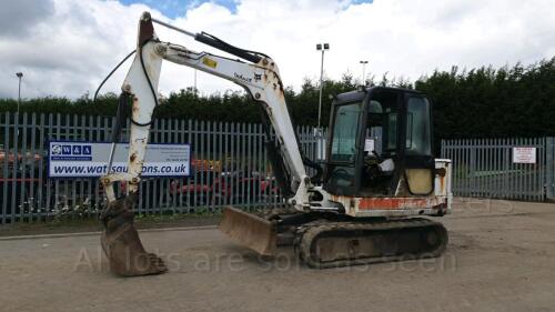 1999 BOBCAT 341 rubber tracked excavator S/n: 230611060 with bucket, blade, piped & Q/hitch (All hour and odometer readings are unverified and unwarranted)