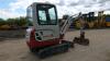 2015 TAKEUCHI TB216 rubber tracked excavator c/w bucket, blade, piped & expanding tracks (s/n 2160002217) (All hour and odometer readings are unverified and unwarranted) - 6