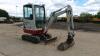 2015 TAKEUCHI TB216 rubber tracked excavator c/w bucket, blade, piped & expanding tracks (s/n 2160002217) (All hour and odometer readings are unverified and unwarranted) - 7