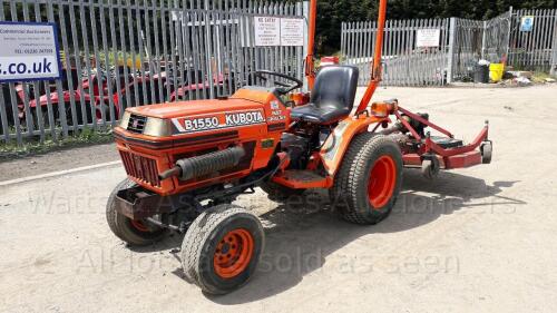 KUBOTA B1550 HST 4wd tractor c/w rear 4ft topper (s/n 61917)