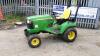 2007 JOHN DEERE X748 4wd diesel hydrostatic compact, cutting deck & aux hydraulics (CU07 AZD) (V5 in office) - 2