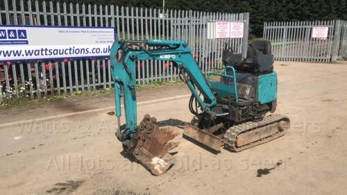 KOBELCO SK09 rubber tracked excavator with 3 buckets (s/n PA02-00710) (All hour and odometer readings are unverified and unwarranted)