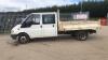 2006 FORD TRANSIT 350 LWB crew cab tipper (YG56 DUH) (White) (MoT until 18th of May 2023) (V5 & MoT in office) (All hour and odometer readings are unverified and unwarranted) - 2