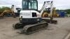 2012 BOBCAT E45EM rubber tracked excavator S/n: AHHC12407 with bucket, blade, piped & Q/hitch (All hour and odometer readings are unverified and unwarranted) - 6