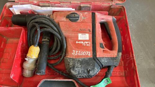 HILTI TE60 110v breaker c/w case