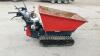 TD500HL petrol driven rubber tracked high tip power barrow - 6