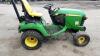 2007 JOHN DEERE X748 4wd diesel hydrostatic compact, aux hydraulics (CU07 AZD) (V5 in office) (All hour and odometer readings are unverified and unwarranted) - 6