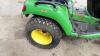 2007 JOHN DEERE X748 4wd diesel hydrostatic compact, aux hydraulics (CU07 AZD) (V5 in office) (All hour and odometer readings are unverified and unwarranted) - 14