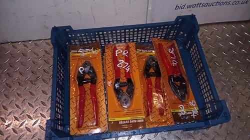 Quantity of wire rope cutters (unused)