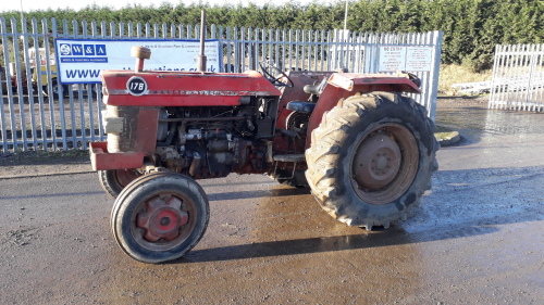 MASSEY FERGUSON 178 2wd tractor, spool valve, top link, 3 point links (s/n 753723)