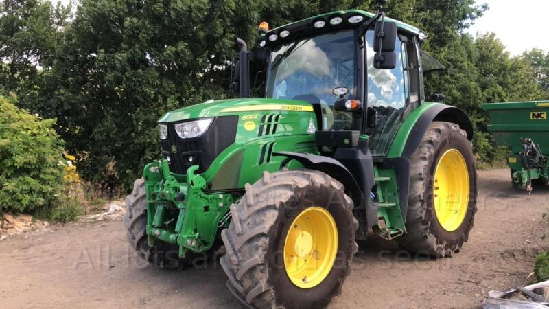2020 JOHN DEERE 6130R 4wd tractor Reg: PN20 XKB with push out P.U.H, Air con, 50K Auto Quad, air brakes, front links