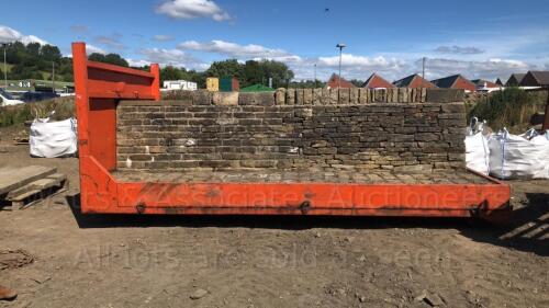 4.5m hook loader body flat plate with stone wall and road cobble display (would revert back to body)