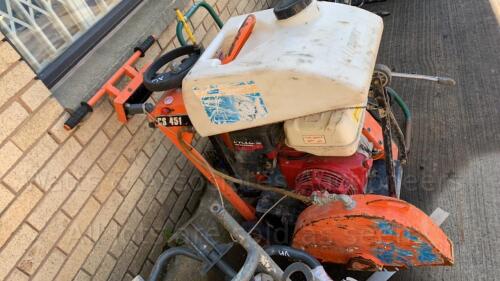 CLIPPER CS451 petrol road saw c/w dust suppression bottle