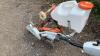 STIHL stone saw trolley c/w dust suppression bottle - 4