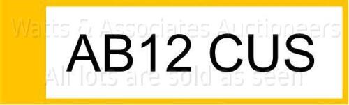 Cherished number AB12 CUS (ABACUS)