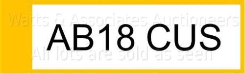 Cherished number AB18 CUS (ABACUS)