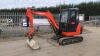 2018 KUBOTA KX61-4 rubber tracked excavator S/n: Z081197 (3198956) with bucket, blade, piped & Q/hitch (All hour and odometer readings are unverified and unwarranted)