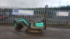 YANMAR 0.5t rubber tracked excavator c/w 3 buckets & vlade - 2