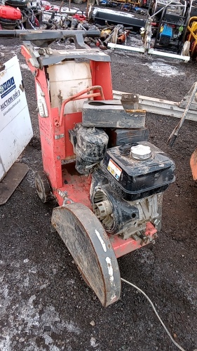 HUSQVARNA FS400LV petrol road saw c/w dust suppression bottle