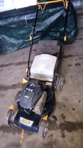 ALPINA petrol rotary mower c/w collection box