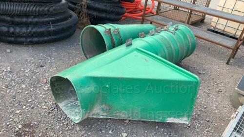 10 x rubble chutes c/w hopper & chains