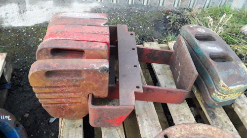 6 x MASSEY FERGUSON 100 series weights & frame