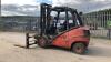 2008 LINDE H30 3t diesel driven forklift truck (s/n H2X393W06121) with CASCADE rotating forks & positioner - 3